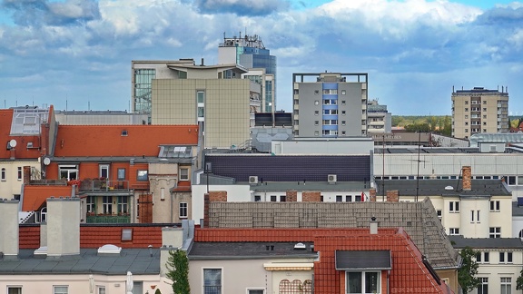 Blick von Kirchenturm in der Adolph-Kolping-Straße in Richtung 